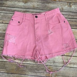Denim Basics Pink Shorts